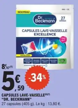 E.Leclerc Capsules lave-vaiselle dr. beckmann offre