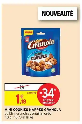 Intermarché Hyper Mini Cookies Nappés Granola offre