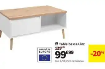 Conforama Table basse Linz offre