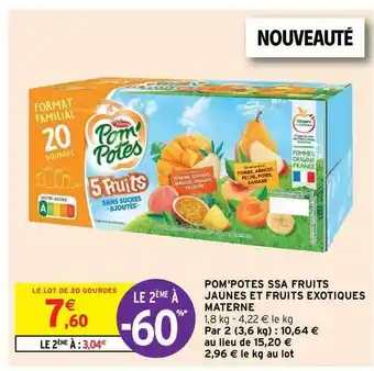 Pom'potes Ssa Fruits Jaunes Et Fruits Exotiques Materne