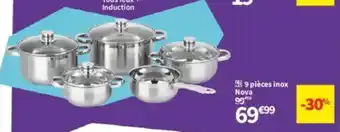 Conforama 9 pièces inox Nova offre