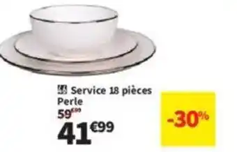 Conforama Service 18 pièces Perle offre