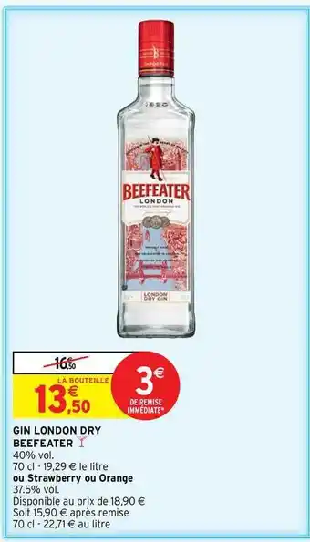 Intermarché Hyper Gin London Dry Beefeater offre