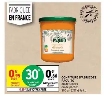 Intermarché Hyper Confiture D'abricots Paquito offre