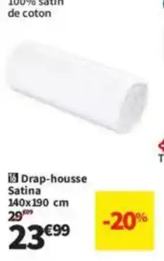 Conforama Drap-housse Satina 140x190 cm offre