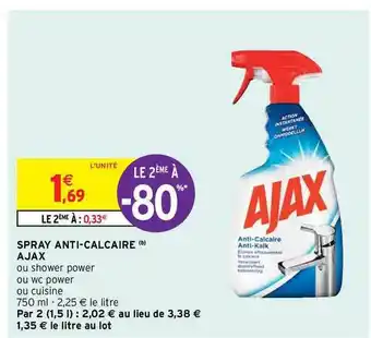 Intermarché Hyper Spray Anti-calcaire Ajax offre
