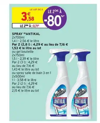 Intermarché Hyper Spray Antikal offre