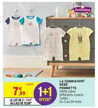 Intermarché Hyper La Combishort Bébé Pommette offre