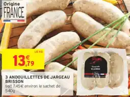Intermarché 3 andouillettes de jargeau brisson offre