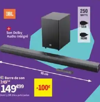 Conforama JBL Barre de son offre