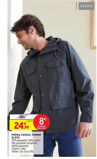 Intermarché Hyper Parka Casual Homme Eldys offre