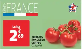 Auchan Tomates rondes en grappe offre