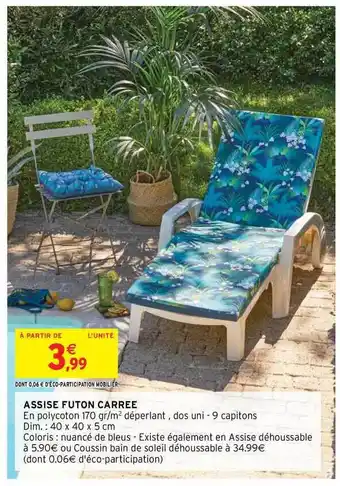 Assise Futon Carrée