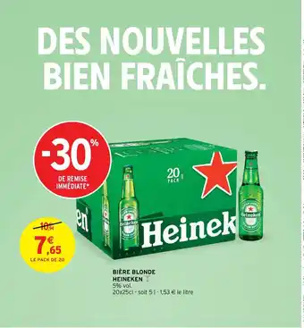 Intermarché Hyper Bière Blonde Heineken offre
