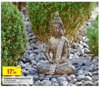 Intermarché Hyper Bouddha Décor Assis 43 Cm offre