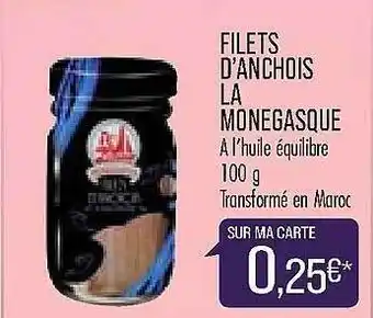 Filets D'anchois La Monégasque