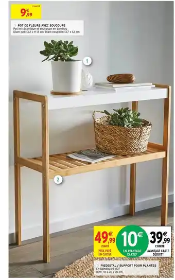 Intermarché Hyper Pot De Fleurs Avec Soucoupe offre