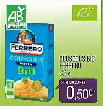 Match Couscous Bio Ferrero offre