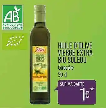 Match Huile D'olive Vierge Extra Bio Soleou offre