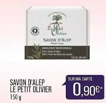 Match Savon D'alep Le Petit Olivier offre