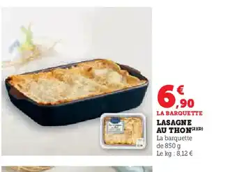 Super U Lasagne au thon offre