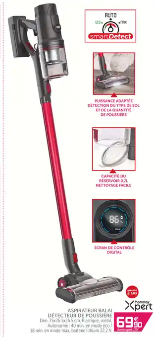 Gifi Aspirateur balai détecteur de poussière offre