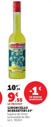 Super U SORRENTINI Limoncello offre