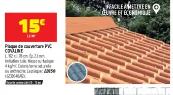 Plague de courverture Pvc Covaline