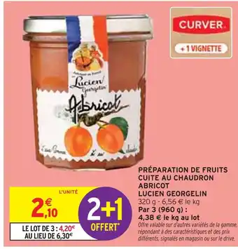 Intermarché Lucien Georgelin Préparation de fruits cuite au chaudron abricot offre