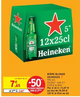 Intermarché HEINEKEN Bière Blonde offre