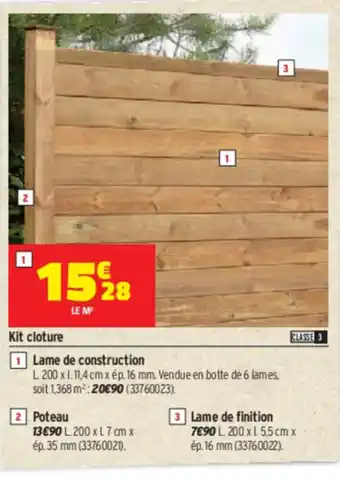 Bricorama Kit cloture offre