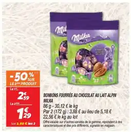 Netto Bonbons fourrés au chocolat au lait alpin Milka offre