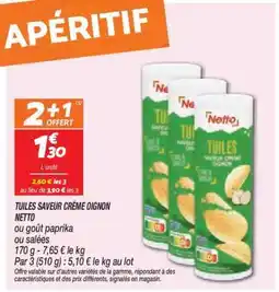 Netto Tuiles Saveur Crème Oignon offre