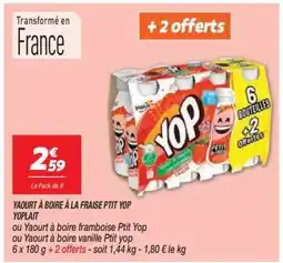 Netto Yaourt à Boire à la Fraise Ptit Yop Yoplait offre