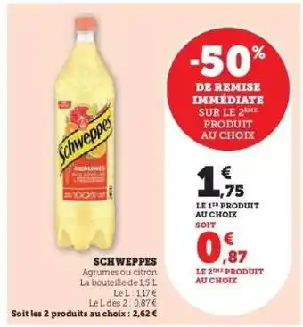 Hyper U Schweppes offre