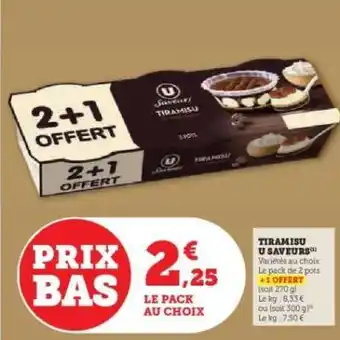 Super U TIRAMISU U SAVEURS offre