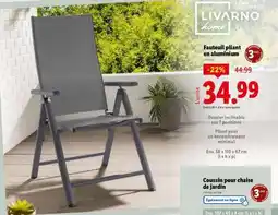 Lidl Fauteuil pliant en aluminium offre