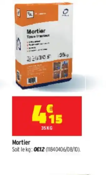 Bricorama Mortier offre