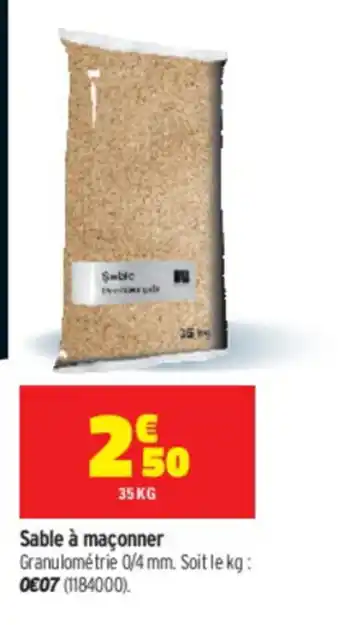 Bricorama Sable à maçonner offre