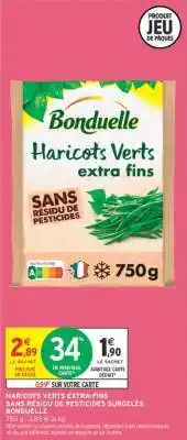 Intermarché BONDUELLE HARICOTS VERTS EXTRA-FINS SANS RÉSIDU DE PESTICIDES SURGELÉS offre