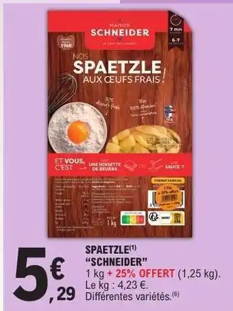E.Leclerc SPAETZLE “SCHNEIDER” offre