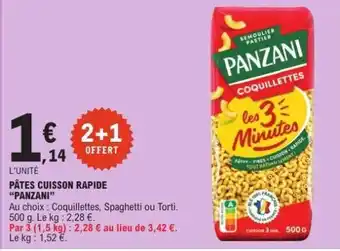 E.Leclerc Pâtes Cuisson Rapide 'Panzani' offre