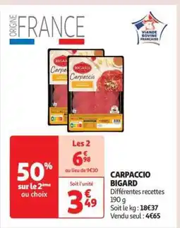 Auchan Carpaccio Bigard offre