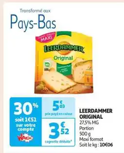 Auchan Leerdammer Original offre