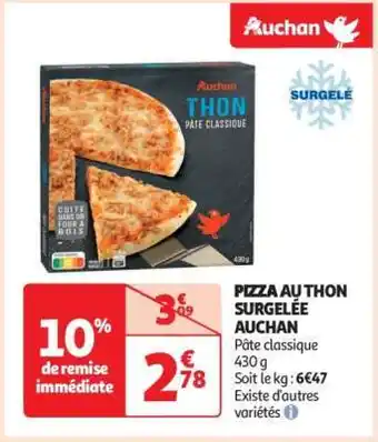 Auchan Pizza Au Thon Surgelée Auchan offre
