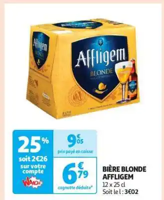 Auchan Bière Blonde Affligem offre