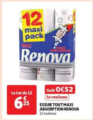 Auchan Essuie Tout Maxi Absorption Renova offre