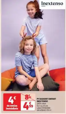 Auchan Pyjashort Enfant Inextenso offre