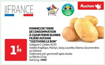 Auchan Pommes De Terre De Consommation offre
