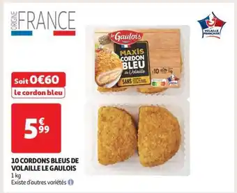 Auchan 10 Cordons Bleus De Volaille Le Gaulois offre
